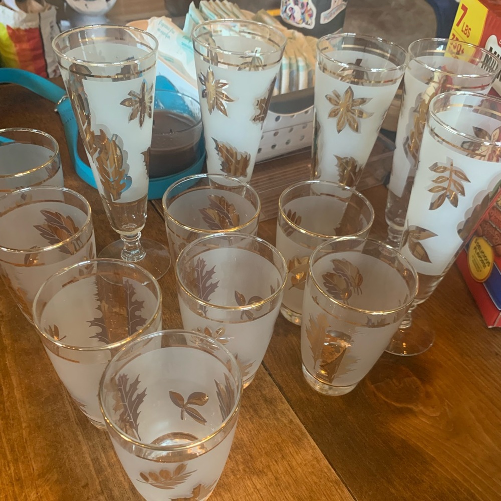 Set of fall glasses